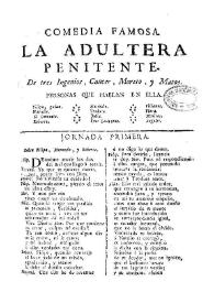 Comedia famosa La adúltera penitente