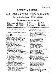 Comedia famosa. La adultera penitente