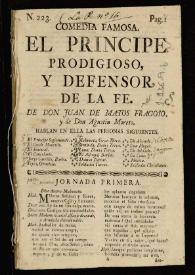 Comedia famosa. El principe prodigioso, y defensor de la fe