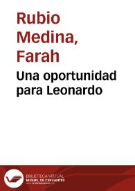 Una oportunidad para Leonardo