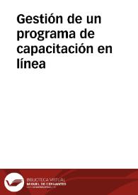 Gestión de un programa de capacitación en línea