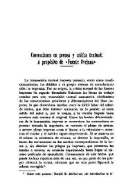 Correcciones en prensa y crítica textual : a propósito de 