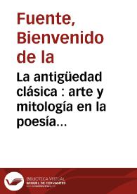 La antigüedad clásica : arte y mitología en la poesía de Salvador Rueda