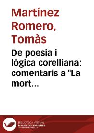 De poesia i lògica corelliana: comentaris a 