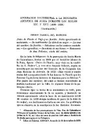 Aportación documental a la biografía artística de Soria durante los siglos XVI y XVII (1509-1698) [VII] (Continuación)