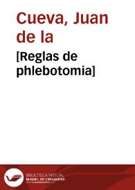 [Reglas de phlebotomia]