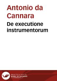 De executione instrumentorum