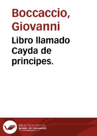 Libro llamado Cayda de principes