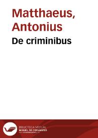 De criminibus