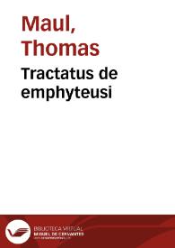 Tractatus de emphyteusi