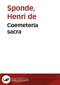 Coemeteria sacra