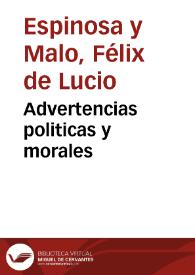 Advertencias politicas y morales