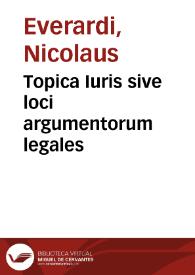 Topica Iuris sive loci argumentorum legales