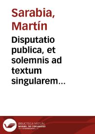 Disputatio publica, et solemnis ad textum singularem in lege vetus fuit quaestio 68. D. de usufruct. et prodignitate [sic] humanae naturae, et disciplina stoica contra Sabinianorum sectam