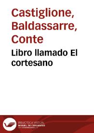 Libro llamado El cortesano