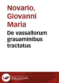 De vassallorum grauaminibus tractatus