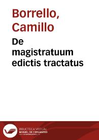 De magistratuum edictis tractatus