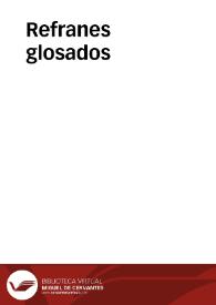 Refranes glosados