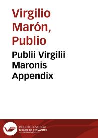 Publii Virgilii Maronis Appendix