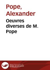 Oeuvres diverses de M. Pope