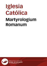 Martyrologium Romanum