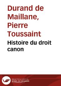 Histoire du droit canon