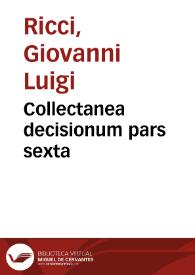 Collectanea decisionum pars sexta