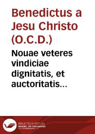 Nouae veteres vindiciae dignitatis, et auctoritatis iuris ciuilis :