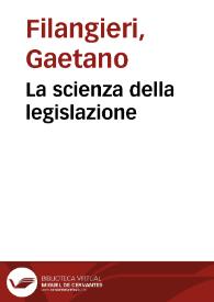 La scienza della legislazione