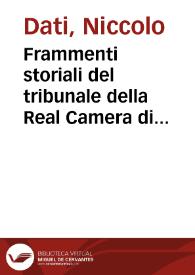 Frammenti storiali del tribunale della Real Camera di Napoli