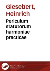 Periculum statutorum harmoniae practicae