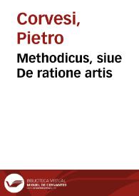 Methodicus, siue De ratione artis