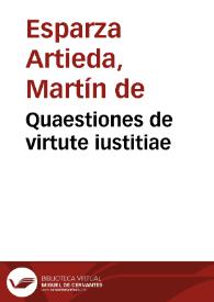 Quaestiones de virtute iustitiae