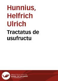 Tractatus de usufructu