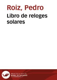 Libro de reloges solares