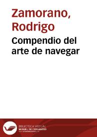 Compendio del arte de navegar