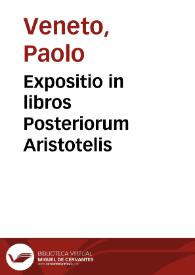 Expositio in libros Posteriorum Aristotelis