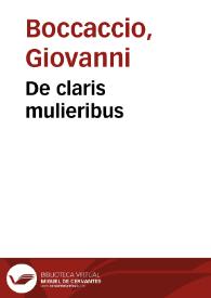 De claris mulieribus