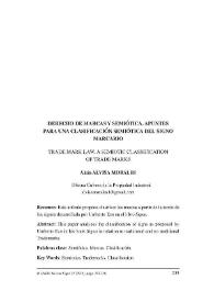 Derecho de marcas y semiótica. Apuntes para una clasificación semiótica del signo marcario