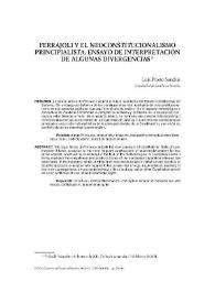 Ferrajoli y el neoconstitucionalismo principialista. Ensayo de interpretación de algunas divergencias