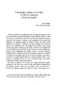 Lexicología y sintaxis en el teatro de Mira de Amescua (Notas de lectura)