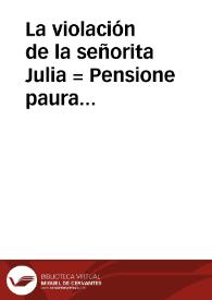 La violación de la señorita Julia = Pensione paura (1977). Ficha técnica