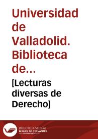 [Lecturas diversas de Derecho]