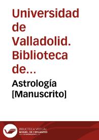 Astrología [Manuscrito]