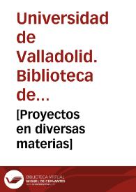 [Proyectos en diversas materias]