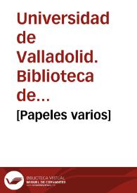 [Papeles varios]