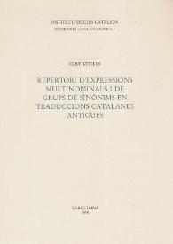 Repertori d'expressions multinominals i de grups de sinònims en traduccions catalanes antigues