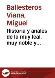 Historia y anales de la muy leal, muy noble y fidelísima villa de Utiel