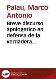 Breve discurso apologetico en defensa de la verdadera y licita Astrologia contra el destierro de pronosticos