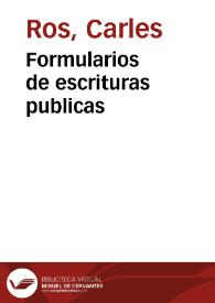 Formularios de escrituras publicas